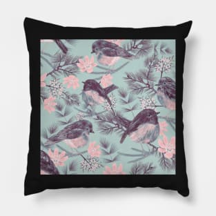 Bird vintage pattern Pillow