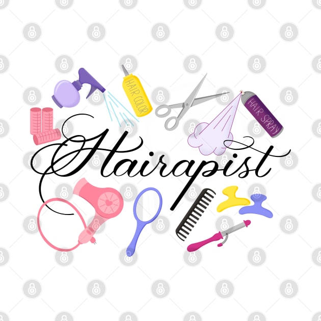 Hairapist Hairdresser Hair Stylist Barber Design 1 by Gsallicat