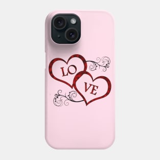 Love intertwined hearts Phone Case