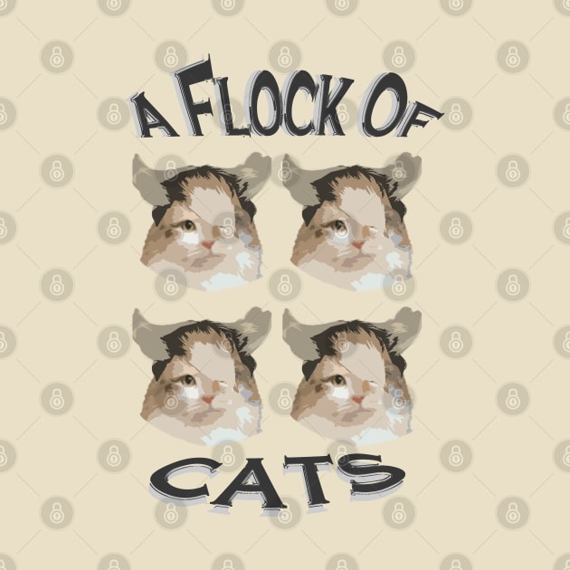 A Flock Of Cats by Twrinkle