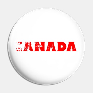 CANADA faded letters Pin