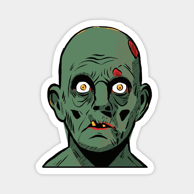 Scary Zombie Head Magnet by SLAG_Creative