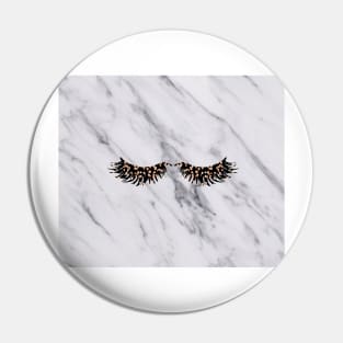 Grey marble rose gold lashes Pin