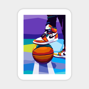 Basketball Play Pop Art Magnet