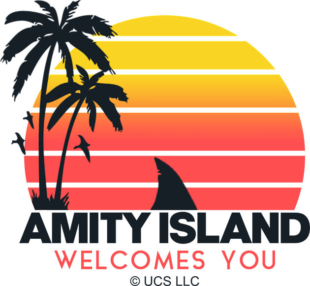 Jaws movie Amity Island welcomes you. Birthday party gifts. Officially licensed merch. Perfect present for mom mother dad father friend him or her Kids T-Shirt by SerenityByAlex