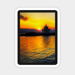 Argostoli lighthouse Sunset, Kefalonia, Greece Magnet