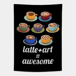 Latte plus Art equals Awesome Tapestry