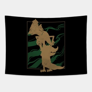 Indonesian wayang rukmini shadow puppet vector Tapestry