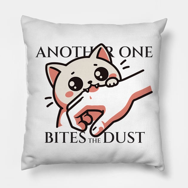 Another One Bites The Dust - Queen Tribute - Freddy Tribute - Mercury - Queen - Funny Sayings - Funny Gift - Funny Slogan - Funny Quotes - Funny Animals - Rock Tribute - Music Rock - Pop Pillow by TributeDesigns