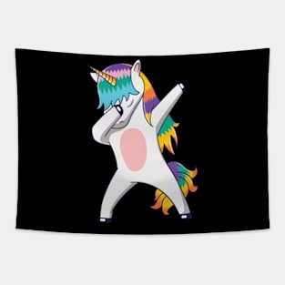 Dabbing Unicorn Tapestry