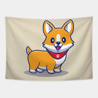 Cute Corgi Puppy Tapestry