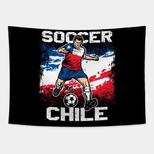 Chile Soccer Futbol Tapestry