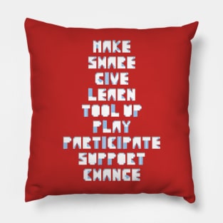 Maker Movement Slogan Pillow