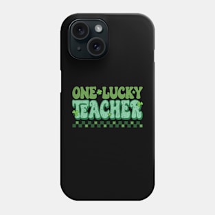 One Lucky Teacher, Retro St Patricks Day Phone Case