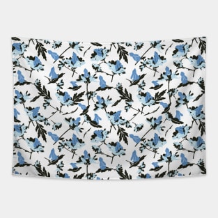 Abstract Easter Rabbit Floral Pattern II Tapestry