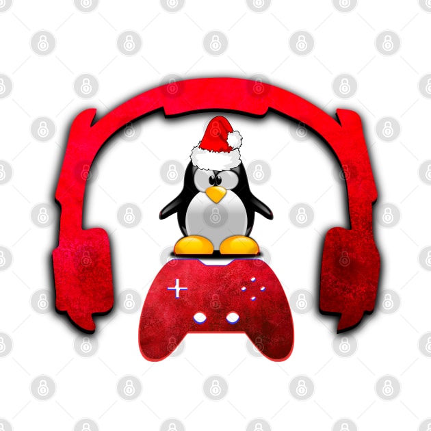 Merry Christmas Penguin - Gaming Music Headphones - Christmas Holiday Gift by MaystarUniverse