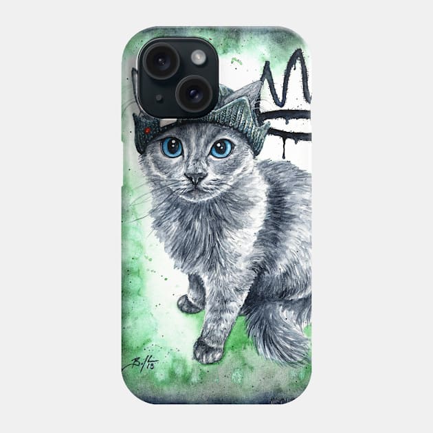 Ghost Kitten Wuz Here Phone Case by Clockwork Art