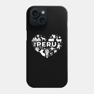 Peru White Heart Phone Case