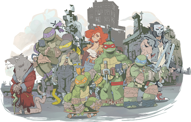 the crew tmnt Kids T-Shirt by tinbott