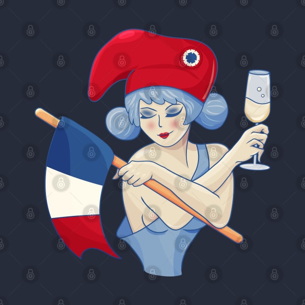 Marianne of France for Bastille day by tatadonets