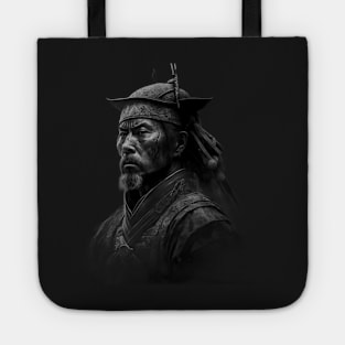 japanese samurai Charcoal Drawing Tote