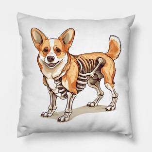 Skeleton Pembroke Welsh Corgi Dog Pillow