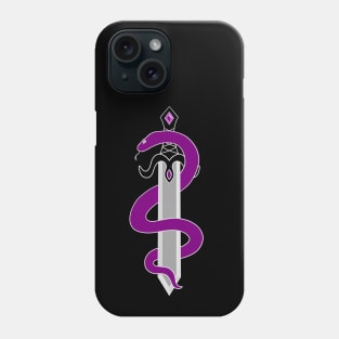 Sword and Snake (Asexual Colors) Phone Case