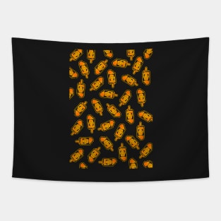 Screamsicle (pattern) (black) Tapestry