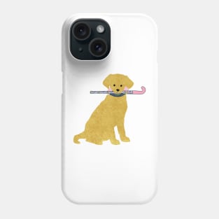 Golden Retriever Preppy Madras Field Hockey Dog Phone Case