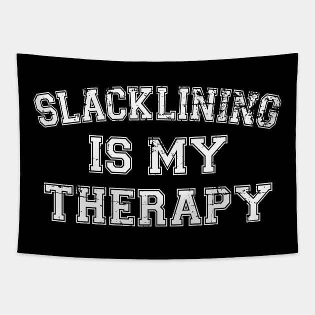 Slacklining Is My Therapy Tapestry by RW