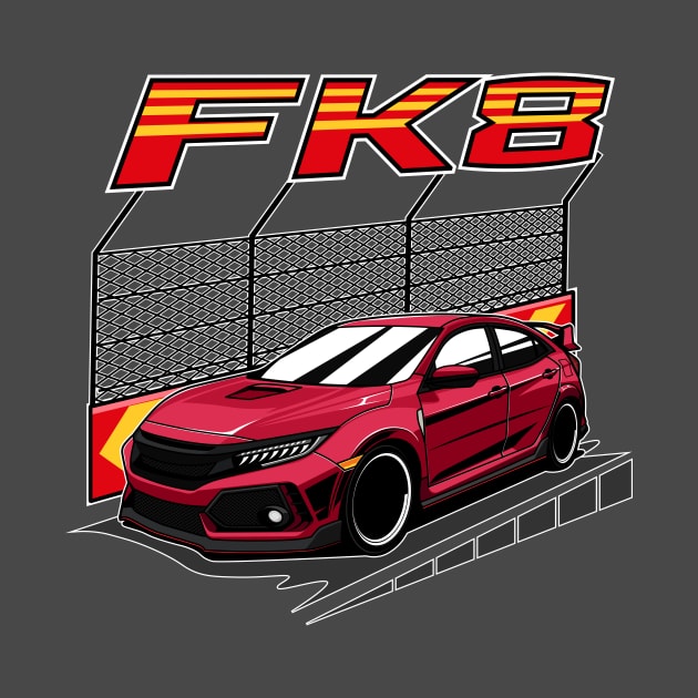 Red civic type R FK8 by dipurnomo