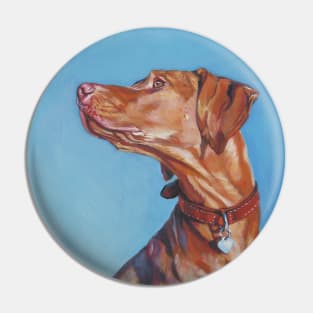 Vizsla Fine Art Painting Pin