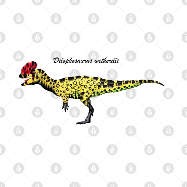 Dilophosaurus wetherilli by ShifflettArt Studios