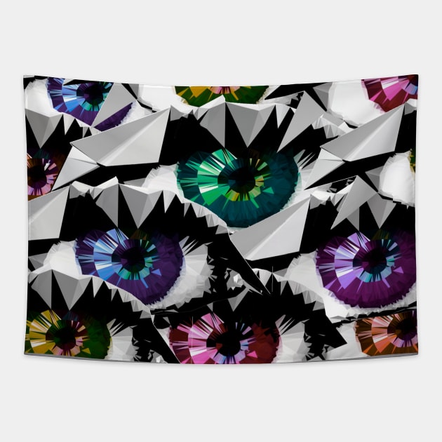 psychadelic eye illustration Tapestry by benchmark