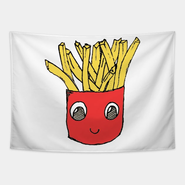 Happy Fries Tapestry by Aux_Design