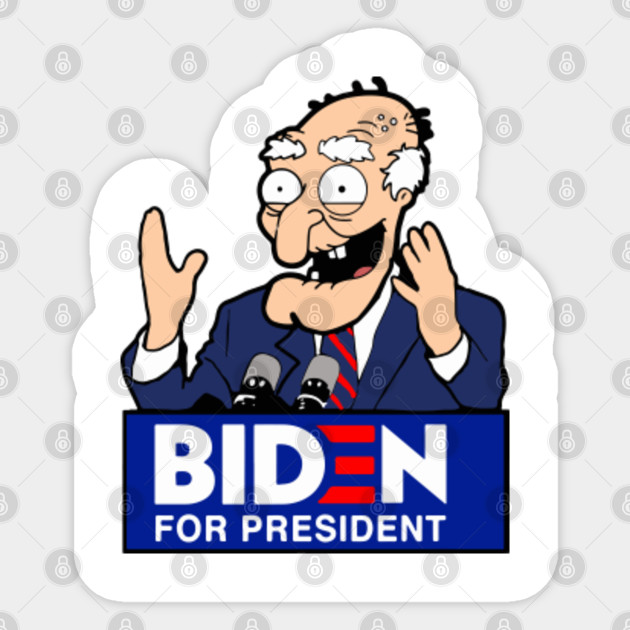 Joe Biden Face Cartoon Biden For President Joe Biden Sticker Teepublic