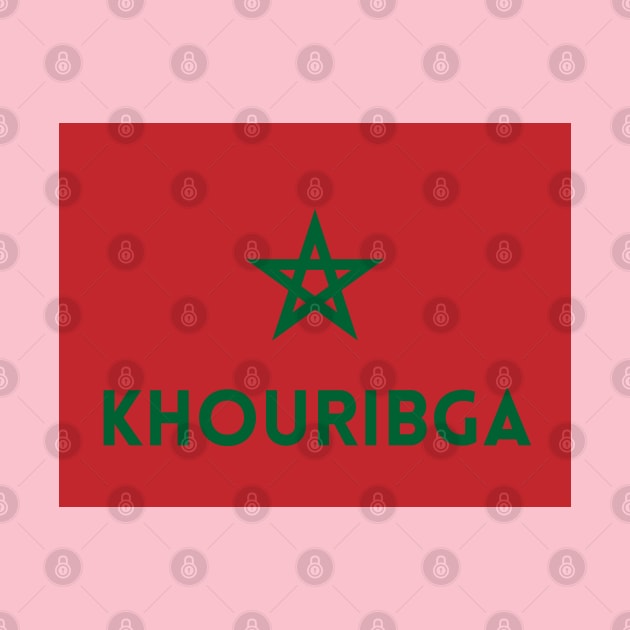 Khouribga City in Moroccan Flag by aybe7elf