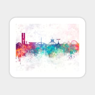 Brasilia skyline in watercolor Magnet