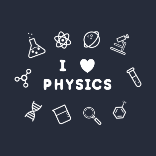 I heart  physics Periodic Table T-Shirt