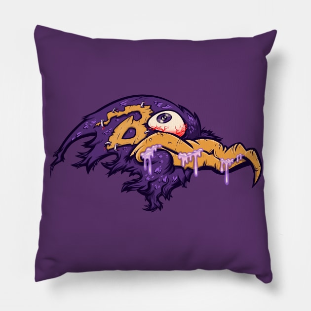 Sick Raven Pillow by poopsmoothie