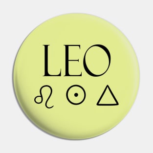 Leo Glyph Planet Element Pin