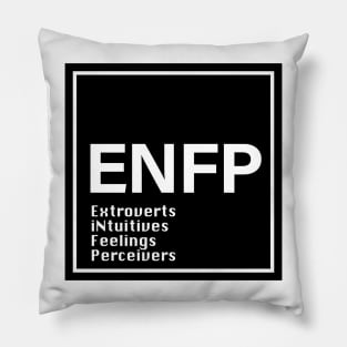 ENFP  MBTI, 16 Personalities , black Pillow