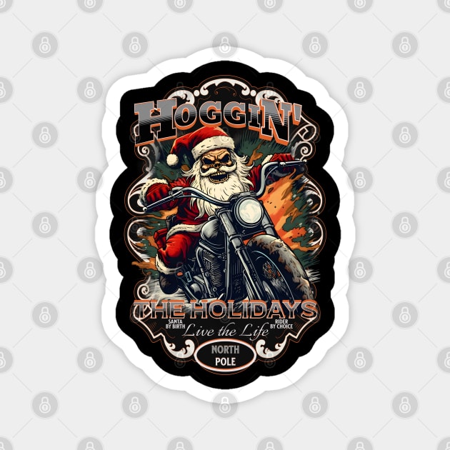 Skull Santa Hogging Magnet by SkullTroops