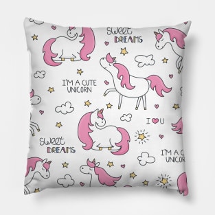 unicorn pattern pretty mask Pillow