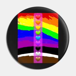 Rainbow hearts! Pin