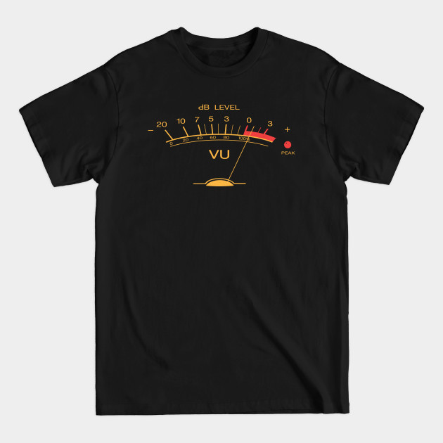 Volume VU Meter Vintage Audio Engineer Recording Studio Gear Head Musician Guitar Shirt Classic T-Shirt - Music - T-Shirt