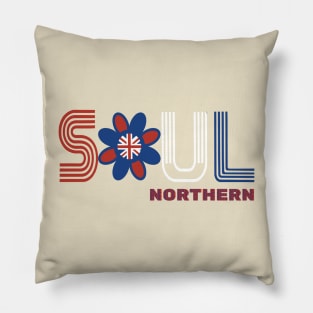 Northern Soul in red white and blue Pillow