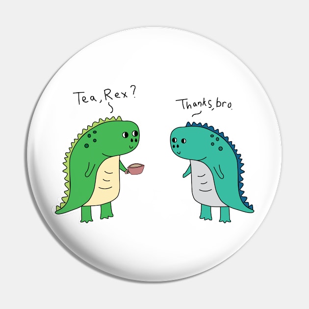 Tea Time with the Dinos Pin by Little Shadow Lady