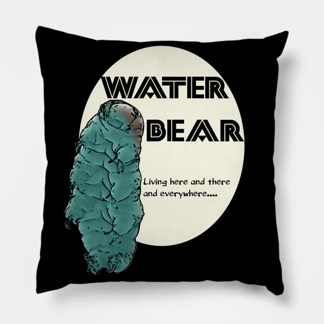 Water Bears Everywhere, Hardy Tardigrade Pillow by MadLils