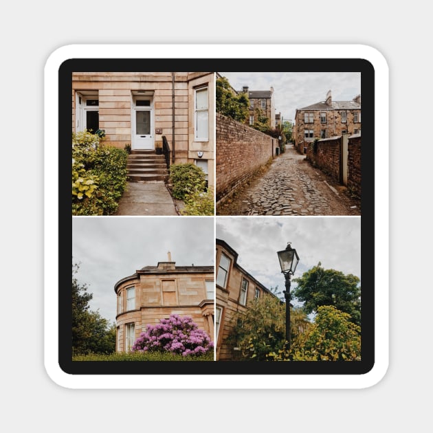 Glasgow Southside Streets Collage Magnet by simplythewest